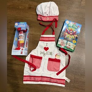 Elf Apron and Chef Hat Set bundle